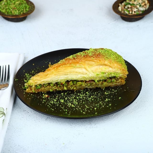 Triangle Pistachio Baklava.