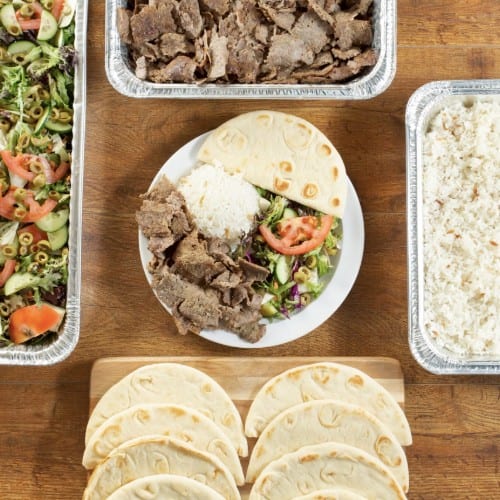 Gyro Plate (Serves 25)  With Hummus.