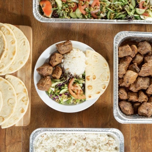 Beef Kebab (Serves 25)  With Hummus.