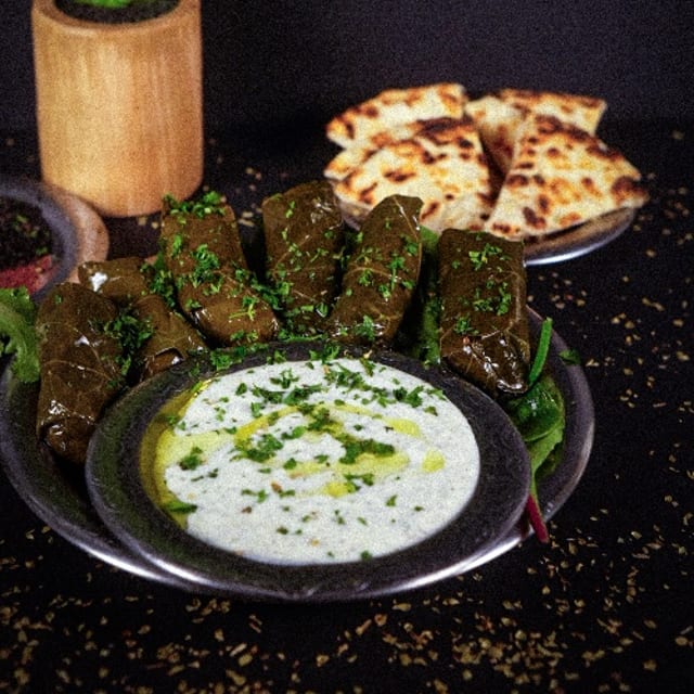 Grape Leaves Plate.
